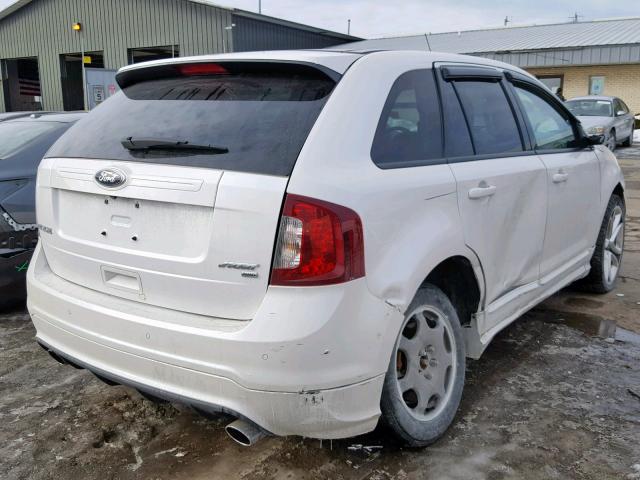 2FMDK4AK1DBA61263 - 2013 FORD EDGE SPORT WHITE photo 4