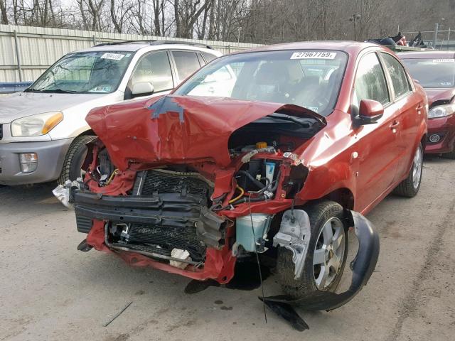 KL1TG56697B043386 - 2007 CHEVROLET AVEO LT RED photo 2