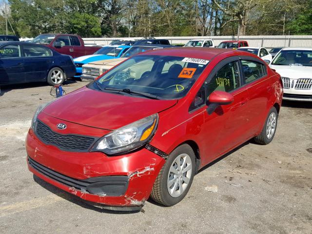 KNADM4A30E6364832 - 2014 KIA RIO LX PURPLE photo 2