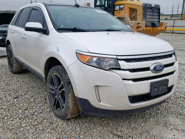 2FMDK3JCXDBC41084 - 2013 FORD EDGE SEL WHITE photo 1