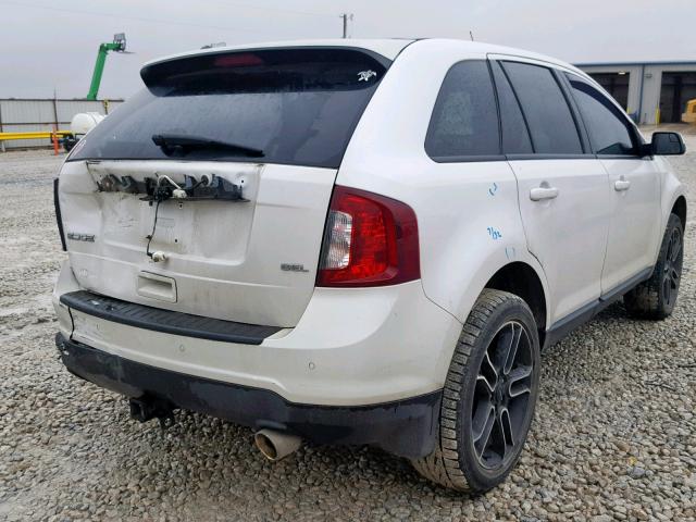 2FMDK3JCXDBC41084 - 2013 FORD EDGE SEL WHITE photo 4