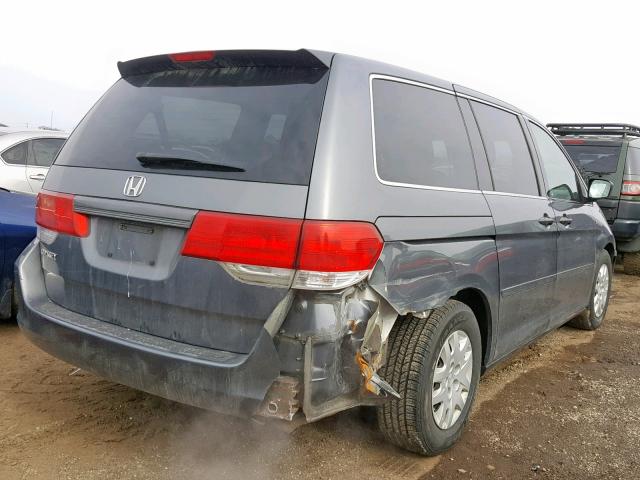 5FNRL3H23AB079317 - 2010 HONDA ODYSSEY LX GRAY photo 4