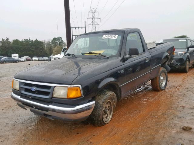 1FTCR10AXVTA76641 - 1997 FORD RANGER BLACK photo 2