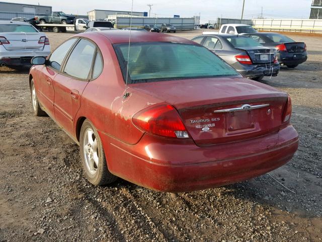 1FAFP55U22A147096 - 2002 FORD TAURUS SES RED photo 3