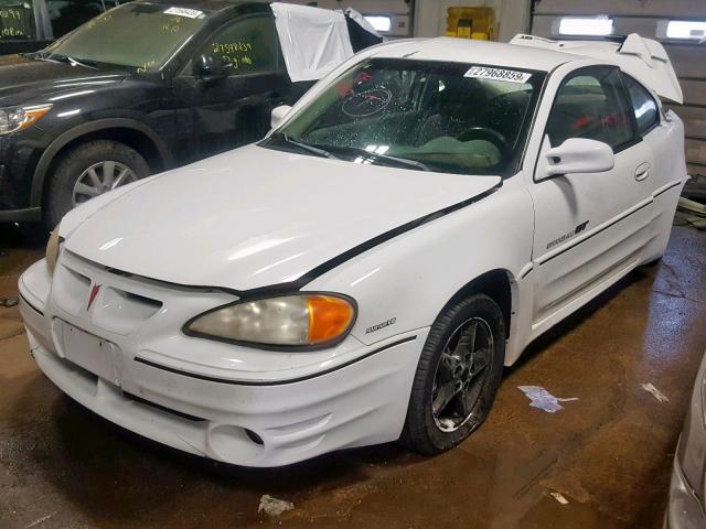 1G2NW12E41M630752 - 2001 PONTIAC GRAND AM G WHITE photo 2