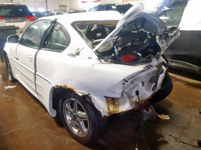 1G2NW12E41M630752 - 2001 PONTIAC GRAND AM G WHITE photo 3