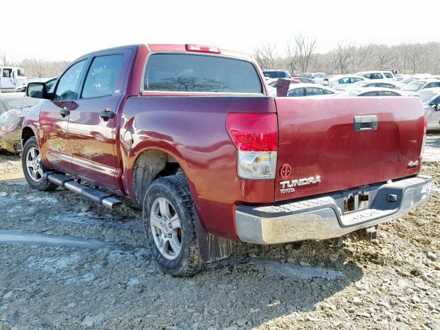 5TFDV54108X053948 - 2008 TOYOTA TUNDRA CRE BURGUNDY photo 3