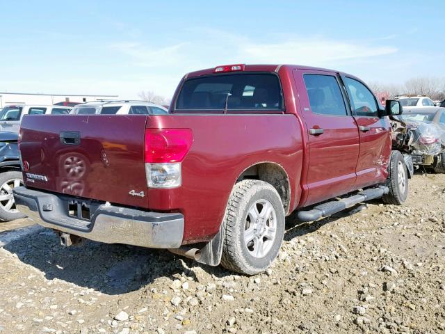 5TFDV54108X053948 - 2008 TOYOTA TUNDRA CRE BURGUNDY photo 4