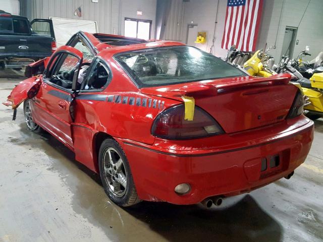 1G2NV12EX1M624585 - 2001 PONTIAC GRAND AM G RED photo 3