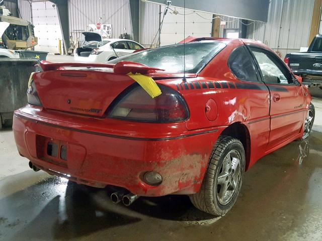 1G2NV12EX1M624585 - 2001 PONTIAC GRAND AM G RED photo 4