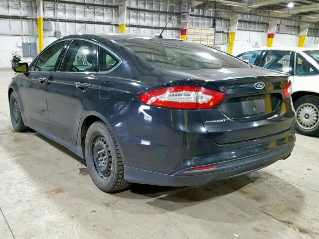 3FA6P0G7XER330542 - 2014 FORD FUSION S BLACK photo 3