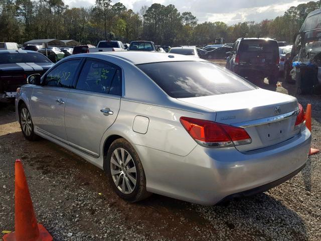 4T1BK3DB3BU402635 - 2011 TOYOTA AVALON BAS SILVER photo 3