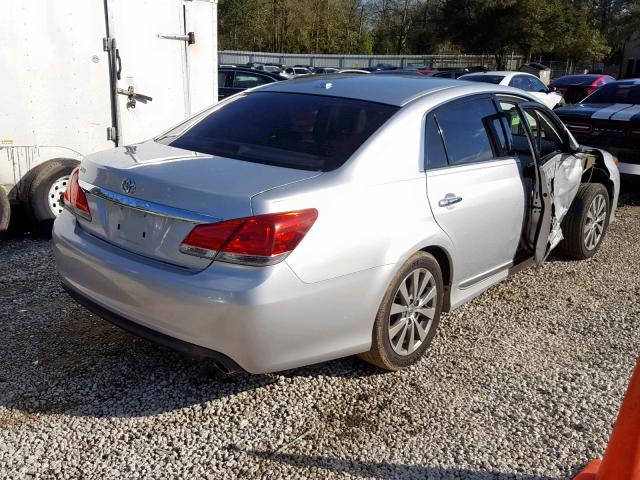 4T1BK3DB3BU402635 - 2011 TOYOTA AVALON BAS SILVER photo 4