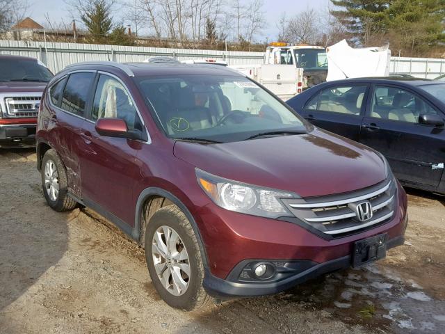 5J6RM4H72DL046271 - 2013 HONDA CR-V EXL MAROON photo 1