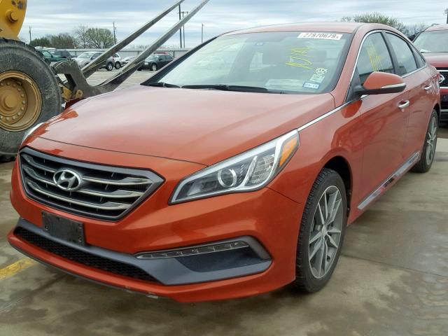 5NPE34AB0FH238561 - 2015 HYUNDAI SONATA SPO ORANGE photo 2