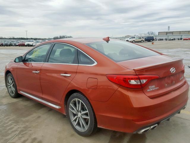 5NPE34AB0FH238561 - 2015 HYUNDAI SONATA SPO ORANGE photo 3