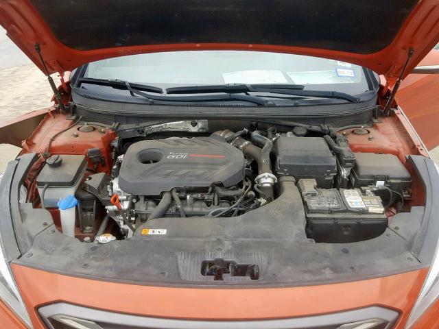 5NPE34AB0FH238561 - 2015 HYUNDAI SONATA SPO ORANGE photo 7