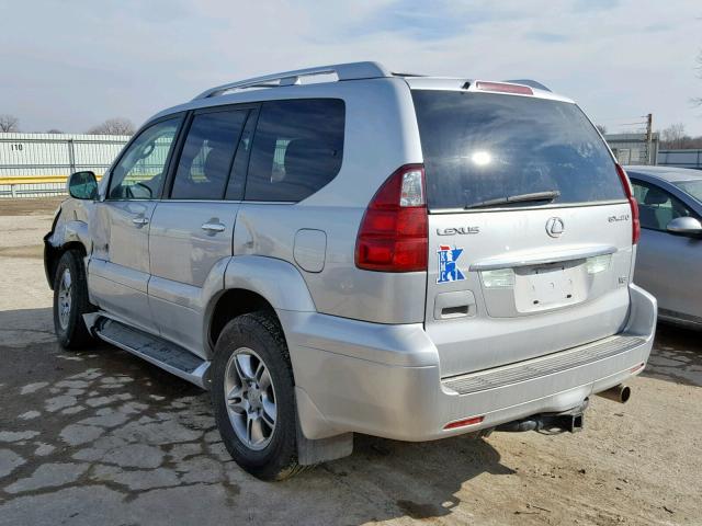 JTJBT20X080163894 - 2008 LEXUS GX 470 SILVER photo 3