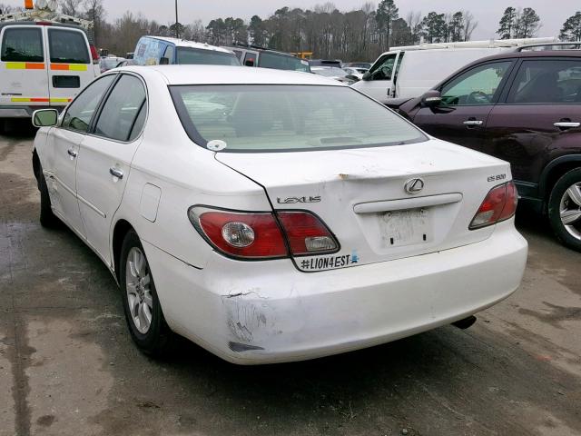 JTHBF30G720014050 - 2002 LEXUS ES 300 WHITE photo 3