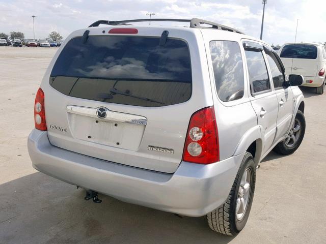 4F2YZ04185KM23111 - 2005 MAZDA TRIBUTE S SILVER photo 4