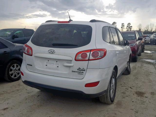5NMSGDAB9AH334265 - 2010 HYUNDAI SANTA FE G WHITE photo 4