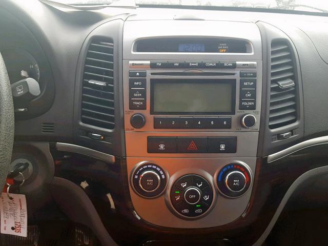 5NMSGDAB9AH334265 - 2010 HYUNDAI SANTA FE G WHITE photo 9