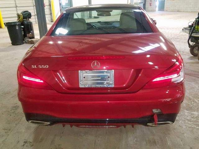 WDDJK7DA0HF046677 - 2017 MERCEDES-BENZ SL 550 RED photo 6