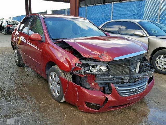 KNAFE121585551284 - 2008 KIA SPECTRA EX BURGUNDY photo 1