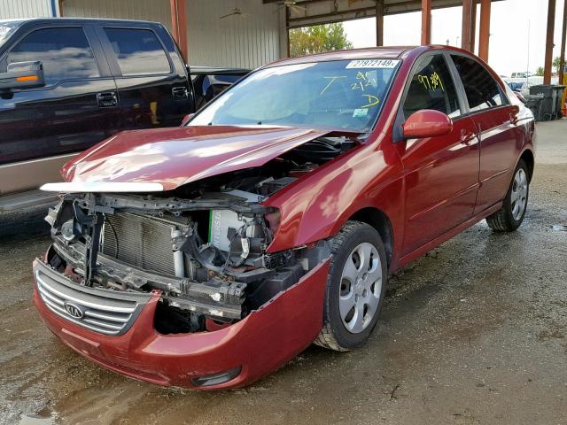 KNAFE121585551284 - 2008 KIA SPECTRA EX BURGUNDY photo 2