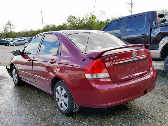 KNAFE121585551284 - 2008 KIA SPECTRA EX BURGUNDY photo 3