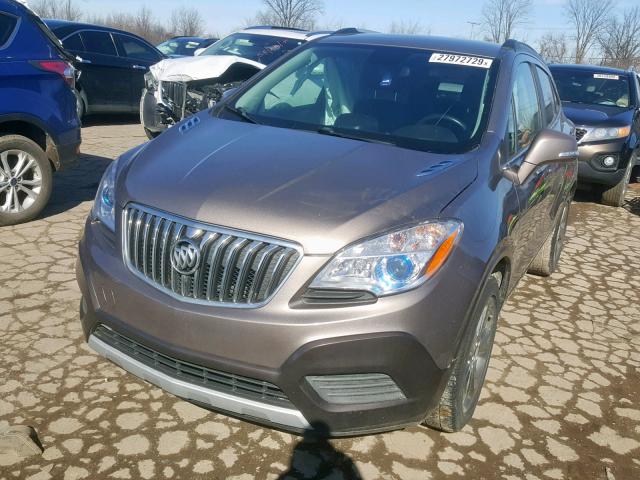 KL4CJASB7EB543043 - 2014 BUICK ENCORE BROWN photo 2