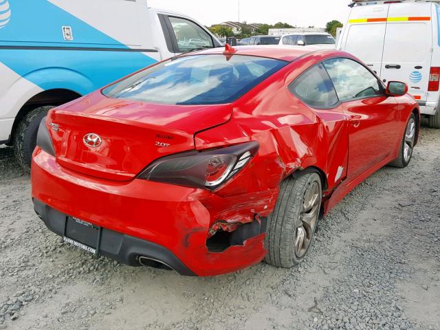 KMHHT6KD0DU101580 - 2013 HYUNDAI GENESIS CO RED photo 4