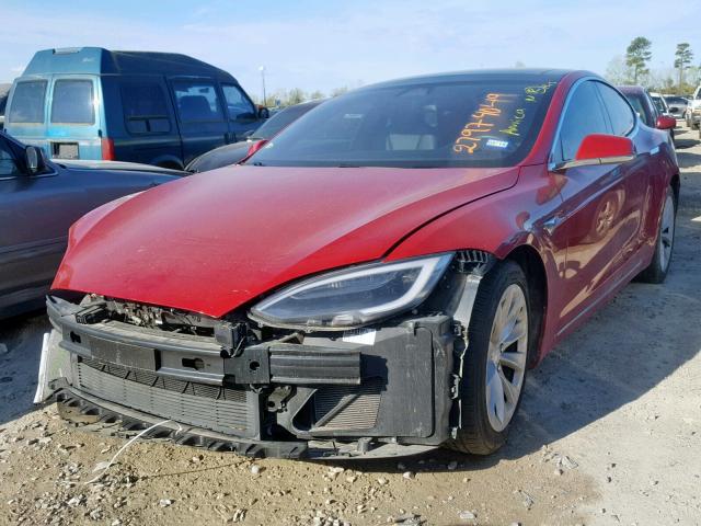 5YJSA1E25HF197346 - 2017 TESLA MODEL S RED photo 2