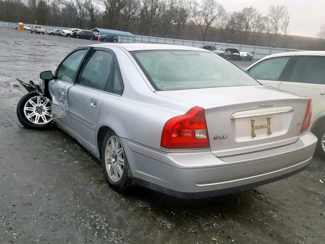 YV1TH59H841350448 - 2004 VOLVO S80 2.5T SILVER photo 3