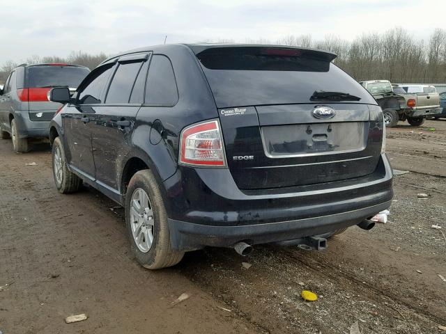 2FMDK36C17BA82145 - 2007 FORD EDGE SE BLACK photo 3