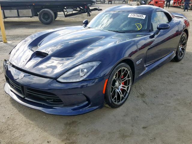 1C3BDEBZXHV500742 - 2017 DODGE VIPER GTS BLUE photo 2