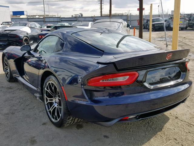 1C3BDEBZXHV500742 - 2017 DODGE VIPER GTS BLUE photo 3