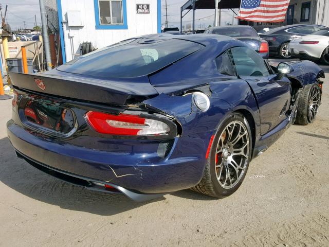 1C3BDEBZXHV500742 - 2017 DODGE VIPER GTS BLUE photo 4