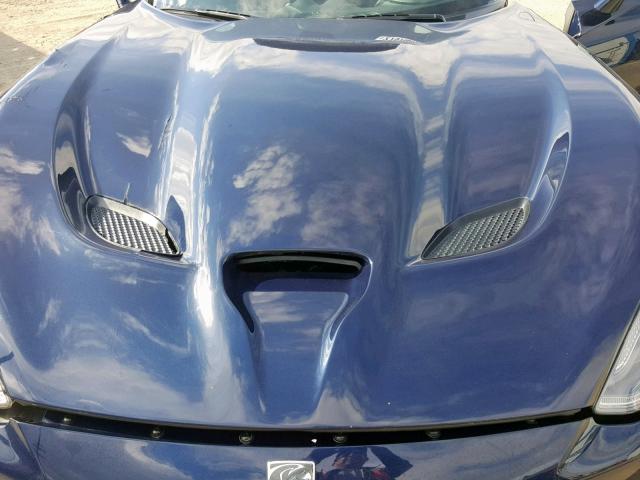 1C3BDEBZXHV500742 - 2017 DODGE VIPER GTS BLUE photo 7