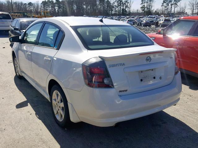 3N1AB6AP6AL729785 - 2010 NISSAN SENTRA 2.0 WHITE photo 3