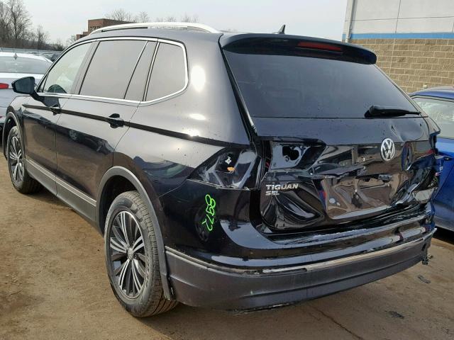 3VV2B7AX1JM067620 - 2018 VOLKSWAGEN TIGUAN SE BLACK photo 3