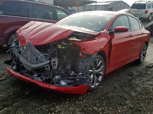 1C3CCCBG6GN162376 - 2016 CHRYSLER 200 S RED photo 2