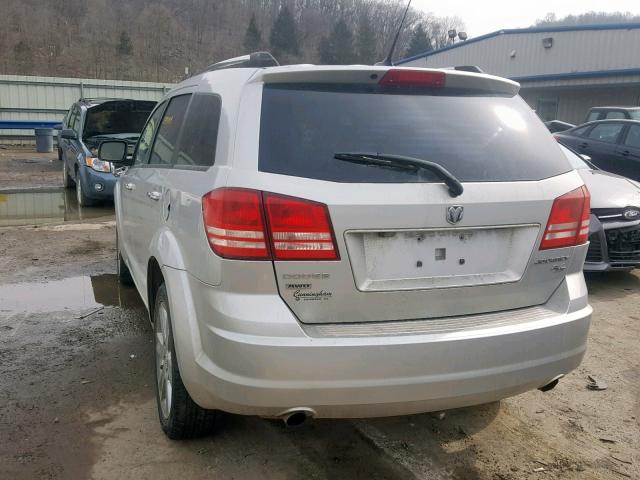 3D4PH9FV9AT249662 - 2010 DODGE JOURNEY R/ SILVER photo 3