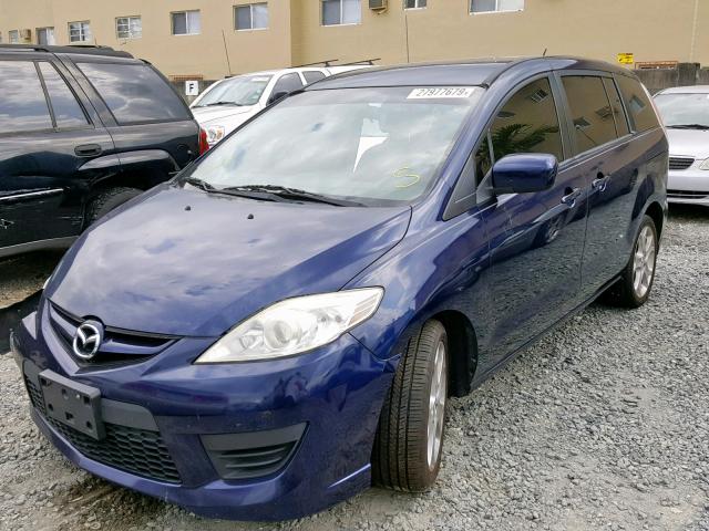 JM1CR2W35A0369180 - 2010 MAZDA 5 BLUE photo 2