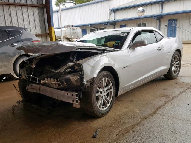 2G1FA1E38D9121119 - 2013 CHEVROLET CAMARO LS SILVER photo 2