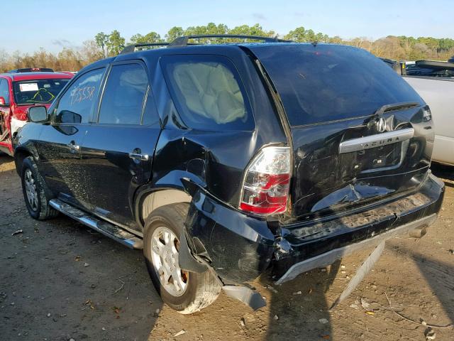 2HNYD188X5H547636 - 2005 ACURA MDX TOURIN BLACK photo 3