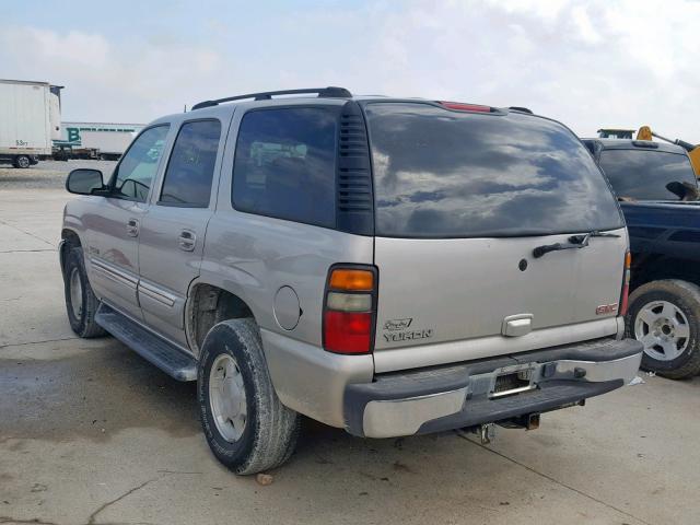 1GKEC13V95R185506 - 2005 GMC YUKON SILVER photo 3