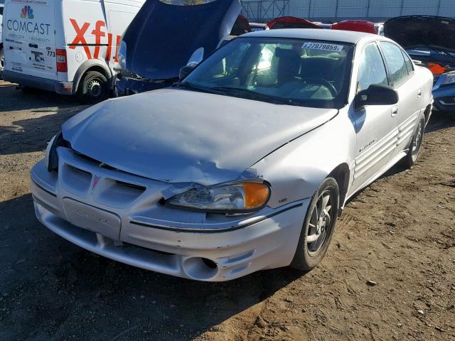 1G2NF52E81M638814 - 2001 PONTIAC GRAND AM S SILVER photo 2