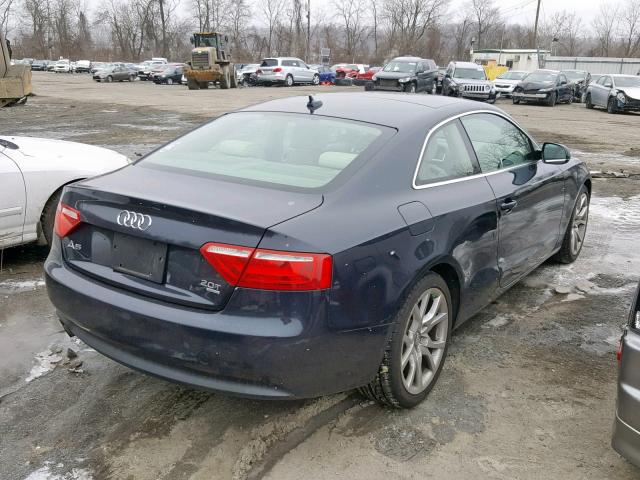 WAUCFAFR9CA001151 - 2012 AUDI A5 PREMIUM BLUE photo 4