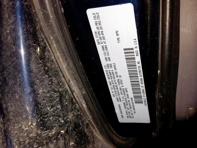 4S4BT63C255102480 - 2005 SUBARU BAJA TURBO BLUE photo 10